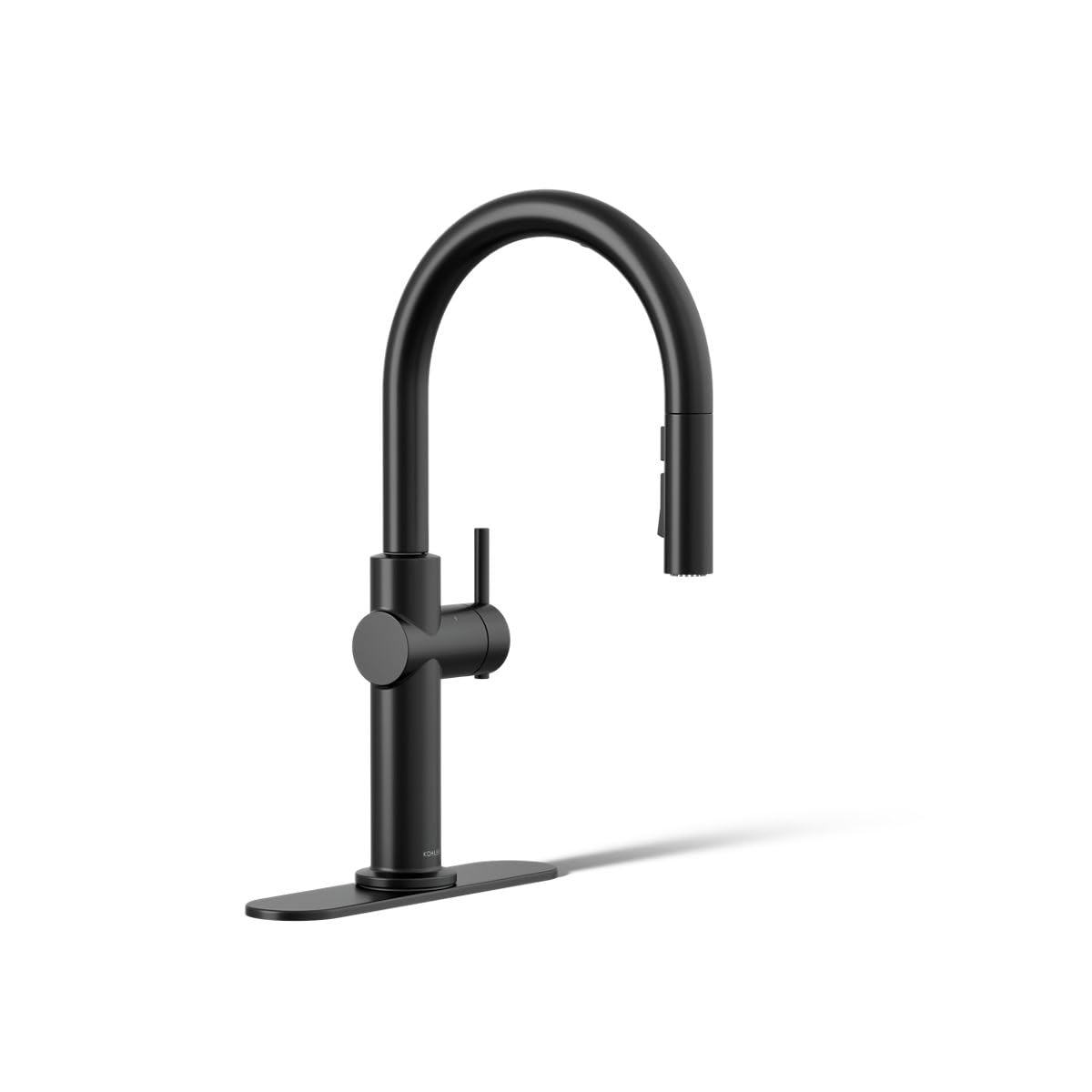 KOHLER 22974-BL Crue Touchless Kitchen Faucet with Pull Down Sprayer, Touchless Activation, Motion Sensor, Hands-Free Faucet, Matte Black