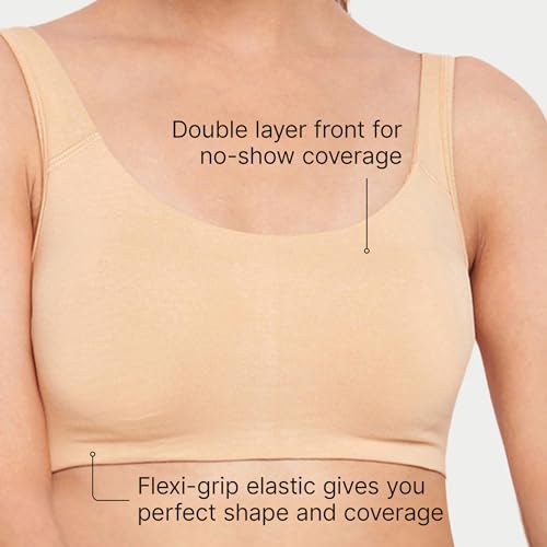 Image of Enamor Low Impact Women's Cotton Easy Everyday Bra - All Day Comfort Non Padded, Wirefree, High Coverage - SB06