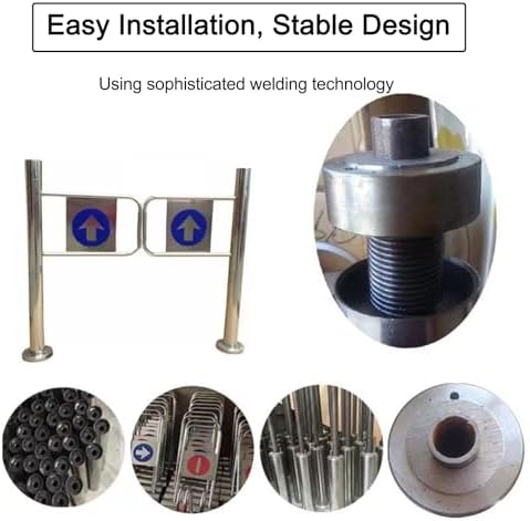 Stainless Steel Automatic Rebound Swing Gate - 1-Way Closing Access Door for Outdoor Use, Ideal for Warehouses, Libraries & Commercial Spaces - 180cm/70.8in