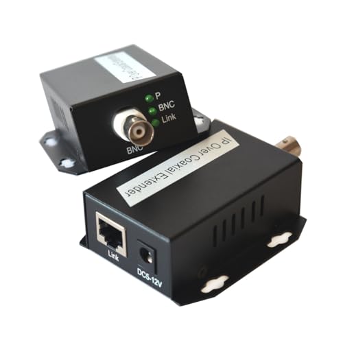 Image of IP Ethernet Over Coax Converter Data Transmission Over Regular RG59 Coaxial Cable Up to 1650ft for Upgrading Analog Surveillance System to IP Surveillance System