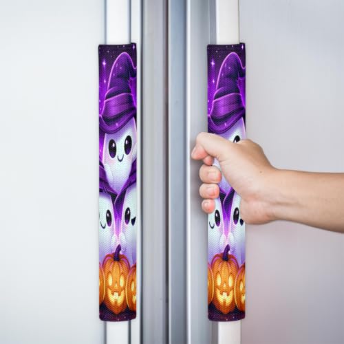 Image of Halloween Refrigerator Door Handle Covers Set of 2 Fridge Door Handle Decor