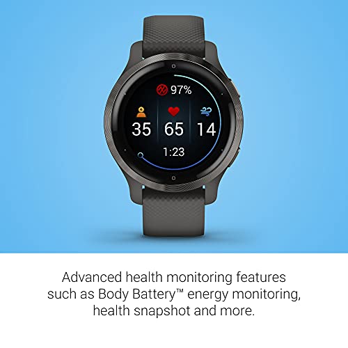 Garmin Venu 2S, Smaller-Sized GPS Smartwatch with Advanced Health Monitoring and Fitness Features, Slate Bezel with Graphite Case and Silicone Band, (010-02429-00) - image 6