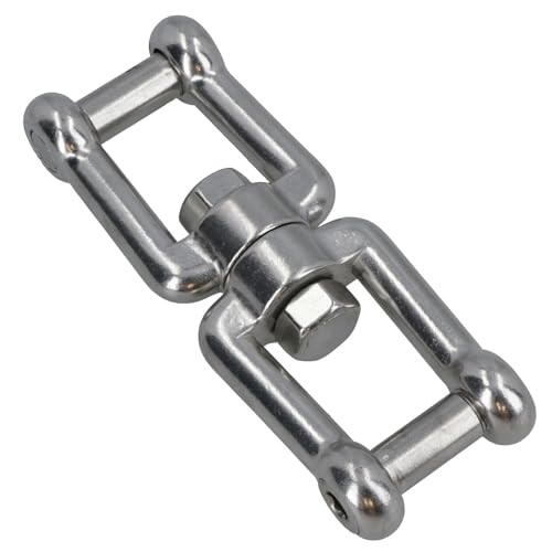 Chaîne d'ancrage AB Tools 8mm en acier inoxydable 316 avec manille pivotante à six pans - 2
