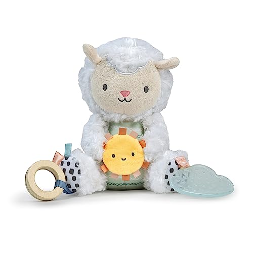 Image of Ingenuity Calm Springs Plush Activity Pal BPA-Free Cloud Teether, Multi-Texture Fabrics, Sheppy