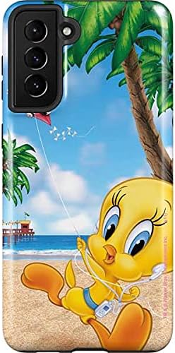 Skinit Pro Phone Case Compatible with Galaxy S21 FE - Officially Licensed Looney Tunes Tweety Bird Thats All Folks Design