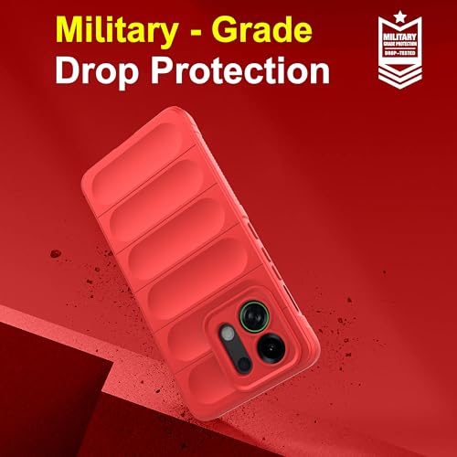 Image of Zapcase Back Case Cover for Oppo K13 Turbo 5G | Compatible for Oppo K13 Turbo 5G Back Cover | Liquid Silicon Magic Case with Camera Protection | Red