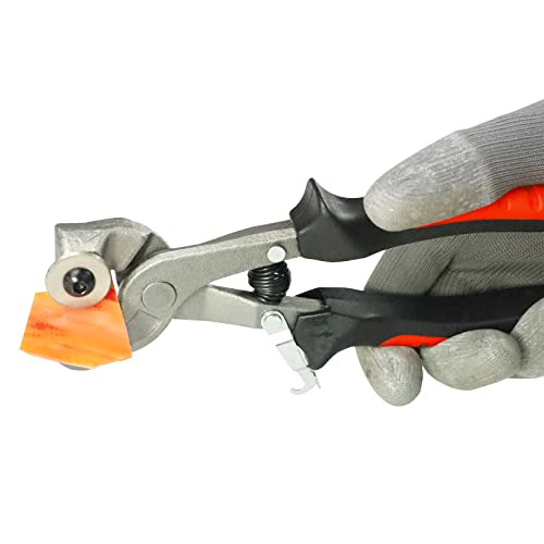 TILER 2 Piece Glass Tile Nippers Set - Heavy Duty Wheeled Glass Mosaic Nipper & Hd Ceramic Tile Nipper, Tile Cutter Pliers Soft-grip Handle - Shapping Plier,Stone, Metal - Thumbnail 5