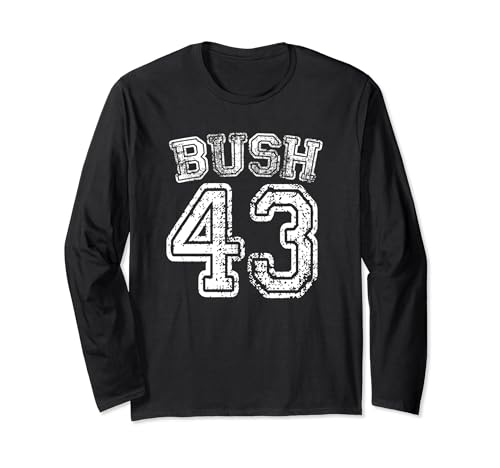 Maglietta George W. Bush 43° Presidente degli Stati Uniti - 43 Maglia a Manica