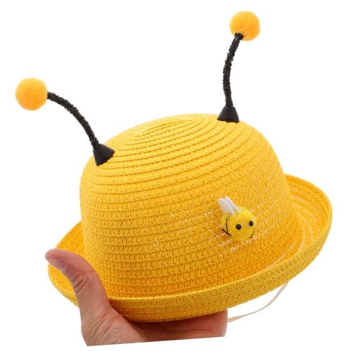 Boy Girl Sun Hat with Uv Wide Brim Beach Cap for Boys and Girls Cute Cartoon Design Lightweight and Breathable Hat for Boys and Girls Yellow4