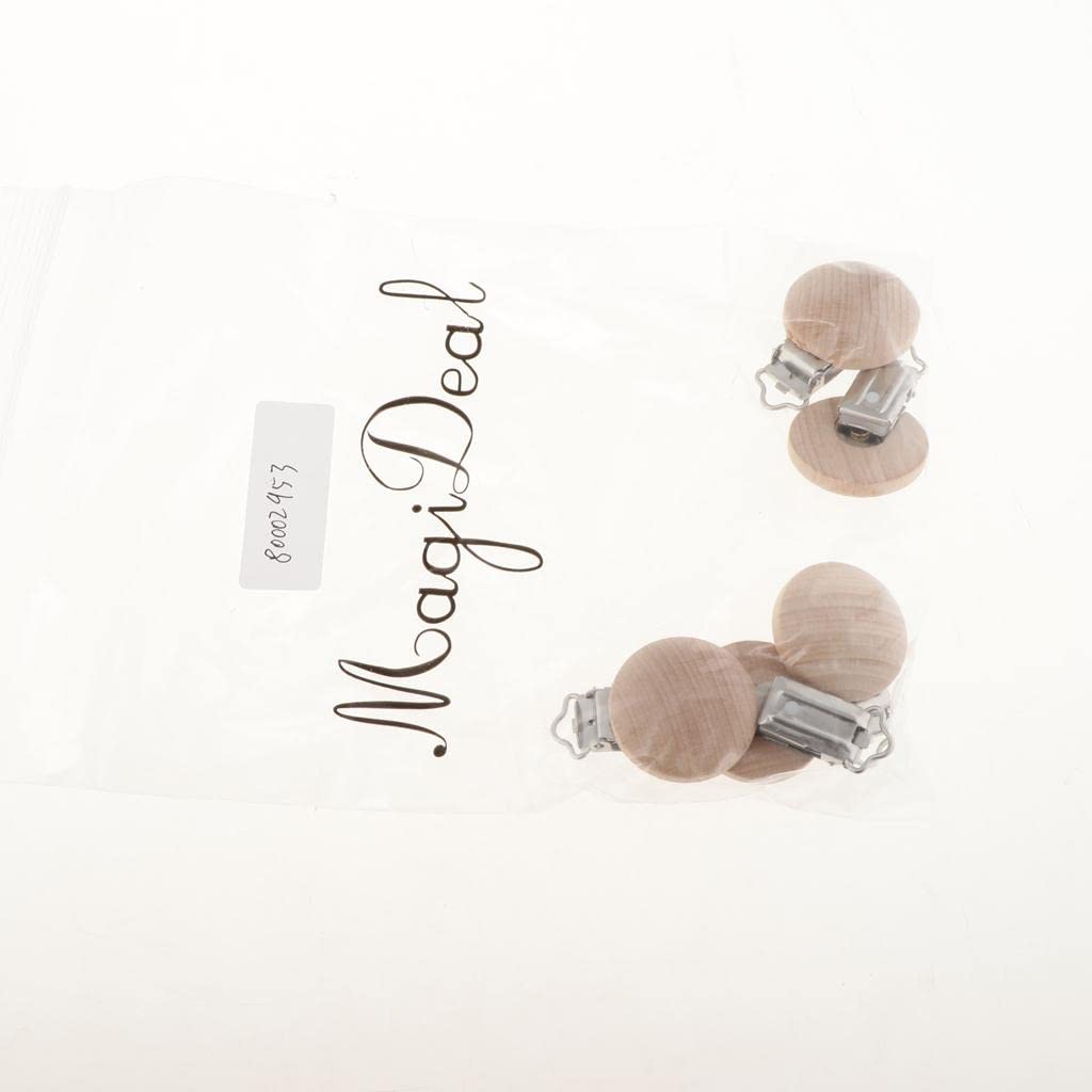 Meri SHOPP 5 Pieces Round Holes Wooden Dummy Pacifier Clip for Infant Baby 3.5mm As Per Description Baby | Feeding | Pacifier Clips & Cases - Image 5 thumbnail