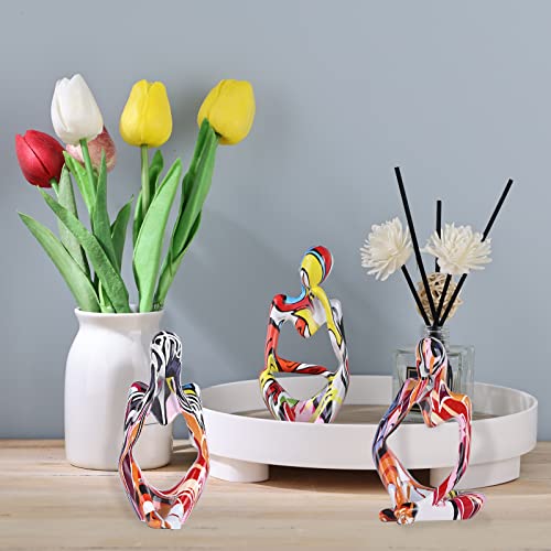 Set de 3 Figuras Decorativas Estatua Pensador en Resina miniatura 6