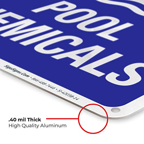 Cartel para piscina de aluminio 10x14 pulgadas miniatura 6