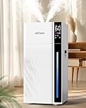 Humidifier Large Room, Mifasol Cool and Warm Mist Humidifiers for Bedroom 20L/5.3Gal, 2025 Top Fill Humidifiers for Whole House Home Plants with Dual Mist Nozzles & Atomizers, White