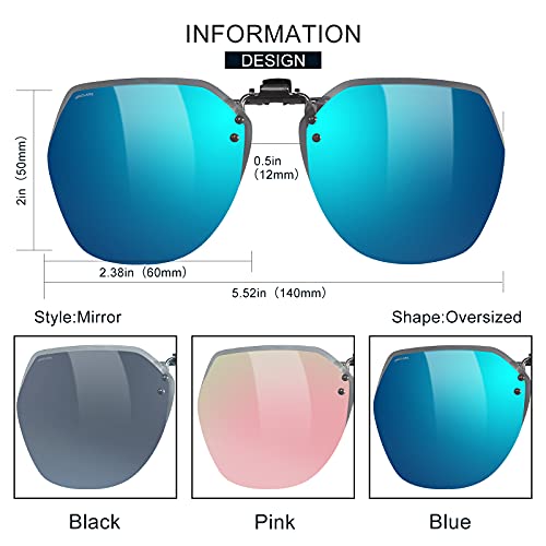 Image of Flip-Up Clip-On Polarized Sunglasses, UV Protection