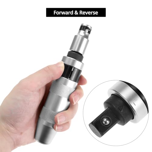 Tournevis à percussion 1/2 pour enlever vis foirée avec 12 embouts CR-V QWORK - 5