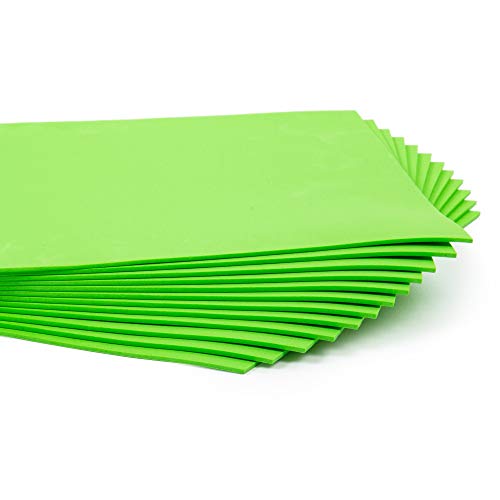 Time 4 Crafts 12-Piece Craft Eva Foam Sheets, 9 X 12 Inches, Lime Green #TOP4