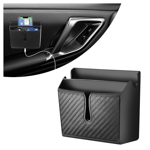OFBAND Car Organizer with Sticky Storage Box, Carbon Fibre