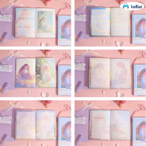 Image of FunBlast Aesthetic Diary for Girls - Dream Encounter Notebook Diary, Cute Kawaii Stationery, Colorful Pages Travel Diary for Kids & Adults (A5 Size; 192 Pages) (Pink)