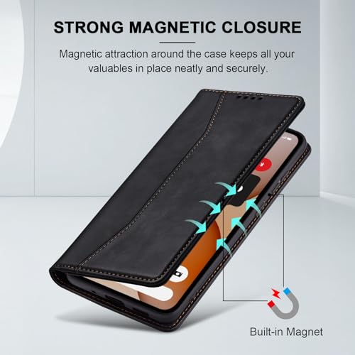 Image of Jasonyu Flip Wallet Case for Nothing Phone 4a 5G,Black