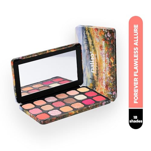 Image of Maliao 18 Color Eyeshadow Palette | Highly Pigmented | Matte & Shimmer Shades | Long Lasting Blendable Eye Makeup | Forever Flawless Allure,18g