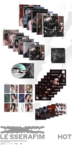 Mini album Le SSERAFIM HOT 5ème version compacte de Hong Eunchae pour collectionneur de K-pop - 4
