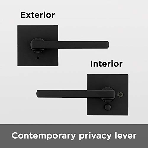 Kwikset 91550-029 Halifax Door Handle Lever with Modern Contemporary Slim Square Design for Home Bedroom or Bathroom… - Image 3