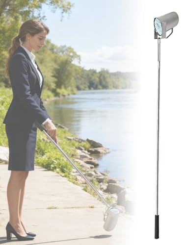 Pértiga telescópica de acero inoxidable for muestreo de agua,cucharón extensible análisis de agua,muestreo de laboratorio y monitoreo ambiental,varilla de recolección retráctil.(1000ml,300cm/118in)