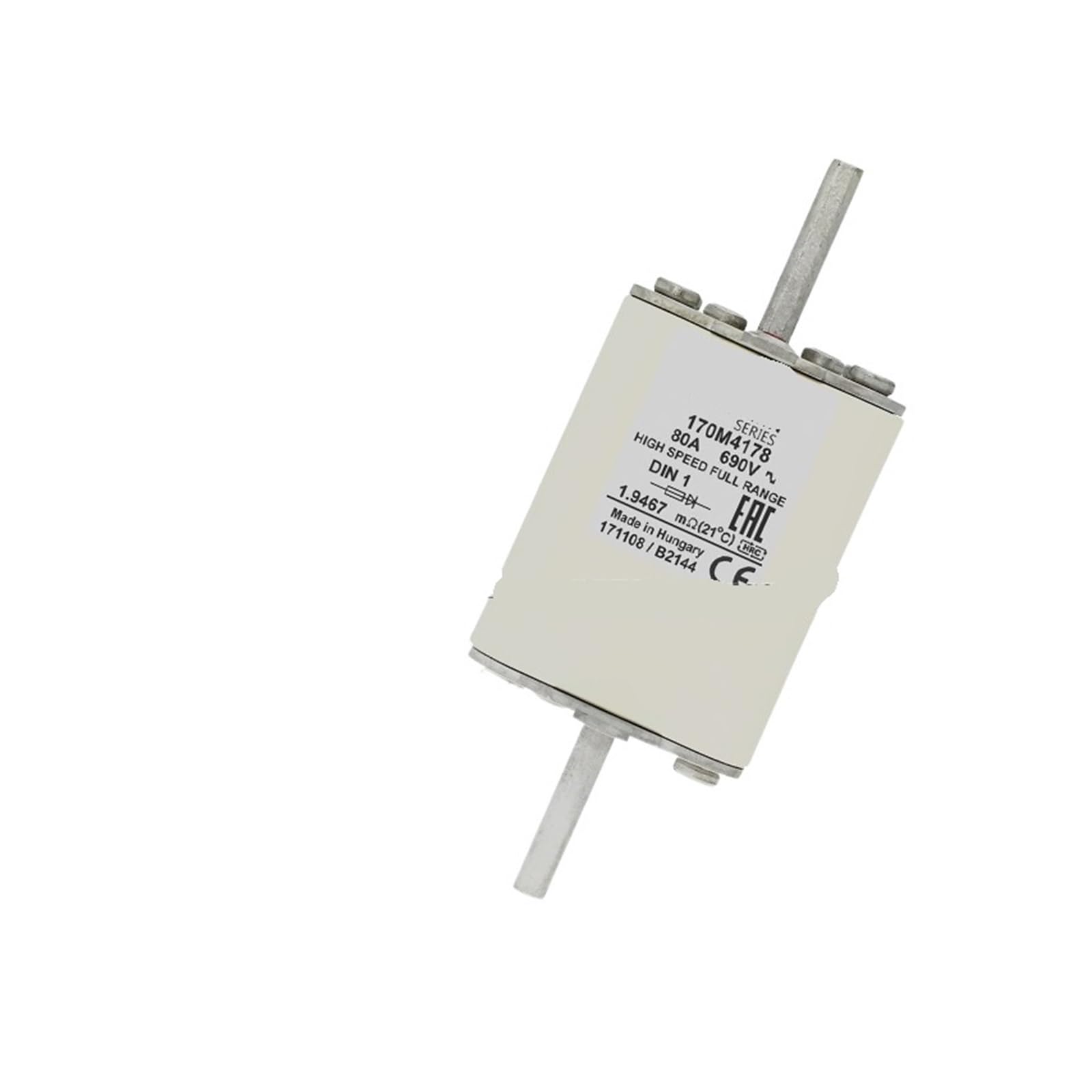 Fusible 170M4169 ultra-rapide à haute capacité de coupure
