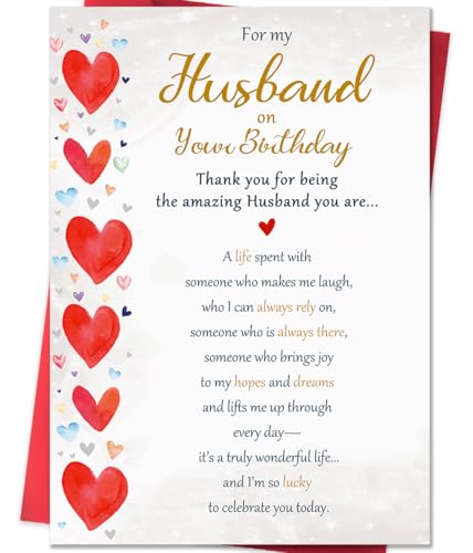 Beixian Funny Birthday Card Gifts for Husband from Wife, Happy...