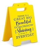 Inspirational Little Signs - There is A Great Big Beautiful Tomorrow Disney Home Office Classroom Decor, Positive Disney Gifts for Women Men