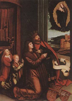 Peinture à l'huile Strigel - Repro de maître musée 20x25cm