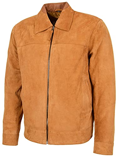 Divergent Retail DR133 Suède leren herenjas, bikerstijl, bruin - Image 6