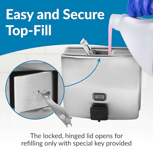 Bobrick B-4112 40-fl oz Capacity, Contura Series Surface-Mounted Soap Dispenser by Bobrick