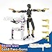 T13 Action Figure Already Assembled, 2-Pack Multi-Colored Titan 13 Action Figure Set Dummy with Laser Saber 3D Printed T 13 Lucky 13 Robo 13 Action Figures, Figura de acción t13, Black Gold White