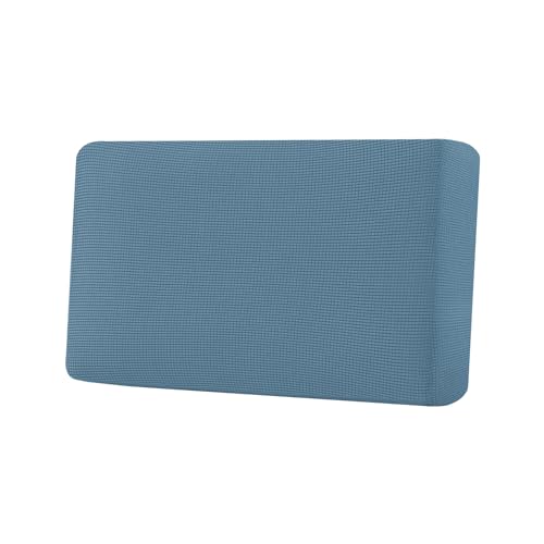 H.VERSAILTEX Super Stretch Individual Seat Cushion Covers Sofa Covers Couch Cushion Covers Slipcover Sets Thick Jacquard Textured Twill Fabric (1 Piece Loveseat Cushion Cover, Dusty Blue)
