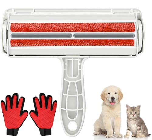 AVALANCHIA CANINASHOP Cepillo Quita Pelo Perro, Rodillo Quitapelos de Ropa, Removedor Pelo para Sofá, Guante Quita Pelo Perro, Removedor de Pelo Mascotas, Cepillo Quita Pelos Gatos, Guante Pelo Gato