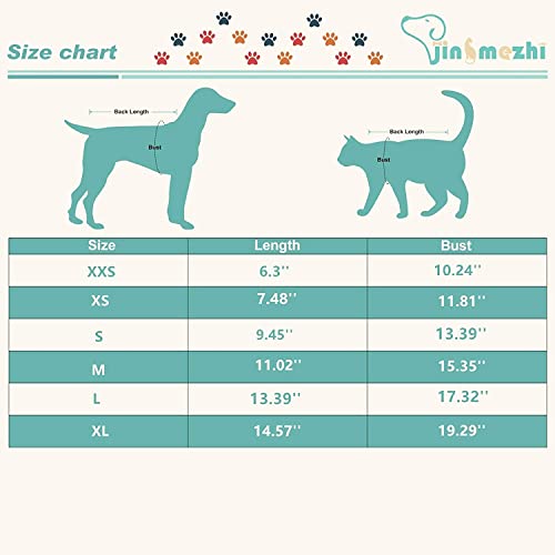 Jingmezhi Pet Cotton Denim Frilled Shoulder Collar Embroidery Dresses For Cat Dog Daily Clothing (M(6.6Lb~8.8Lb)) #TOP2