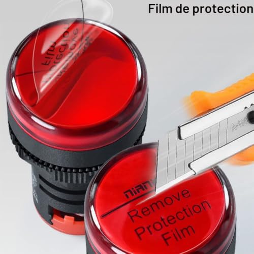 Gebildet 12pcs Indicateur LED AC220V-380V 22mm, Voyant Lumineux, Lampe de Signalisation Panneau Pilote (Rouge/Jaune/Bleu/Vert, 3pcs Chacun) – vue 4