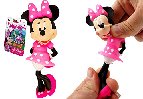 JA-RU Disney Stretchy Toys Mickey & Minnie Figures Squish & Pull Toys (1 Minnie Figure) Clubhouse Disney Calming Fidget Toy, Stress Relief Toy, Birthday Gifts for Kids, Boys & Girls. B-6900-1