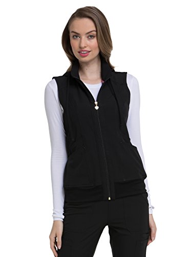 HeartSoul Break On Through Zip Front Vest, HS500, S, Black