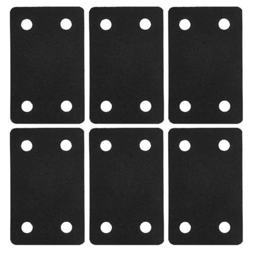 6pcs Corner Code Fixed Piece Stainless Straight Plates Metal Brackets for Wood Furniture Brackets Furniture Fittings Furniture Mending Plate Straight Brackets Stainless Steel Black CIYODO