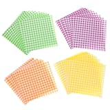 MOLUCKFU Papel Encerado para Hornear 100 Hojas Antigrasa Colores Variados, Papel Alimentario para Decoraciones de Pasteles y Envoltura de Alimentos, Resistente al Aceite y Agua, Adecuado