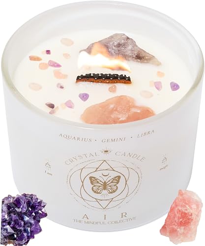 Aquarius, Gemini, Libra Gifts for Women - 12oz Wood Wick Can