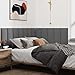 IFNOW Upholstered Wall Mounted Headboard, 3D Soundproof Wall Panels Peel and Stick Headboard for Queen Size, Home Decor, Reusable and Removable Tufted Bed Headboards in Dark Grey(9 Panels, 10
