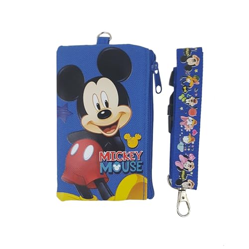 Disney Mickey Minnie Cars Id Ticket Iphone Key Chain Badge Holder Wallet Collection (mickey)