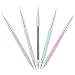 Girls'love talk 5 Stück Nail Art Liner Pinsel,Doppelkopf Acryl Pinsel Für Nägel & Nail Art Dotting Tool, Profi Detail Pinselset, Nail Art Painting Liner Stift, Nail Art Design Brush, Nagelkunst Pinsel