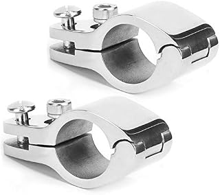 Qiilu Top Jaw Slide, 2Pcs Bimini Top Jaw Slide Clamp Steel Boat Hardware Fitting for Inflatable Commercial Yachts(25mm)