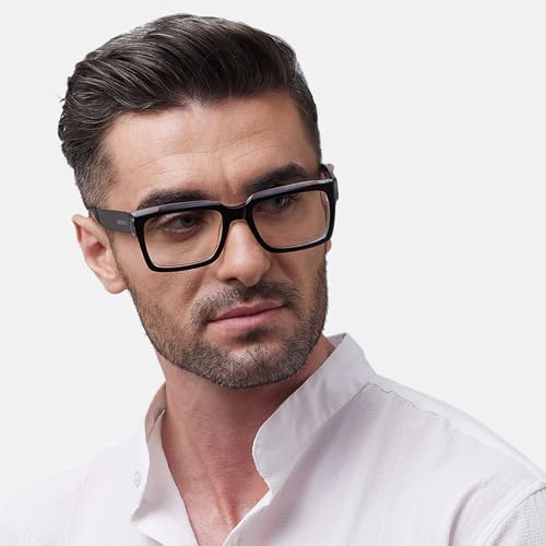 Image of Shisen Fox Kokoro 2.0 Rectangular Acetate Spectacles Frames for Men & Women with Demo Lenses | Classic Full Rim Eye Frames for Men & Women Durable Specs Frame