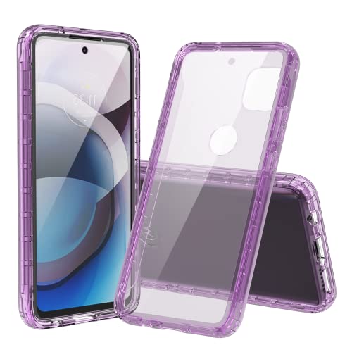 Coque Motorola One 5G Ace intégrale violette Cbus Wireless avec protection d'écran silicone