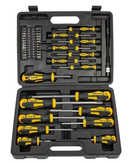 Zestaw wkrętaków magnetycznych z precyzyjnymi bitami Torx, stal chromowo-wanadowa, antypoślizgowy ergonomiczny uchwyt, zawiera etui do przechowywania, do samodzielnego wykonania domu i warsztatu, 42